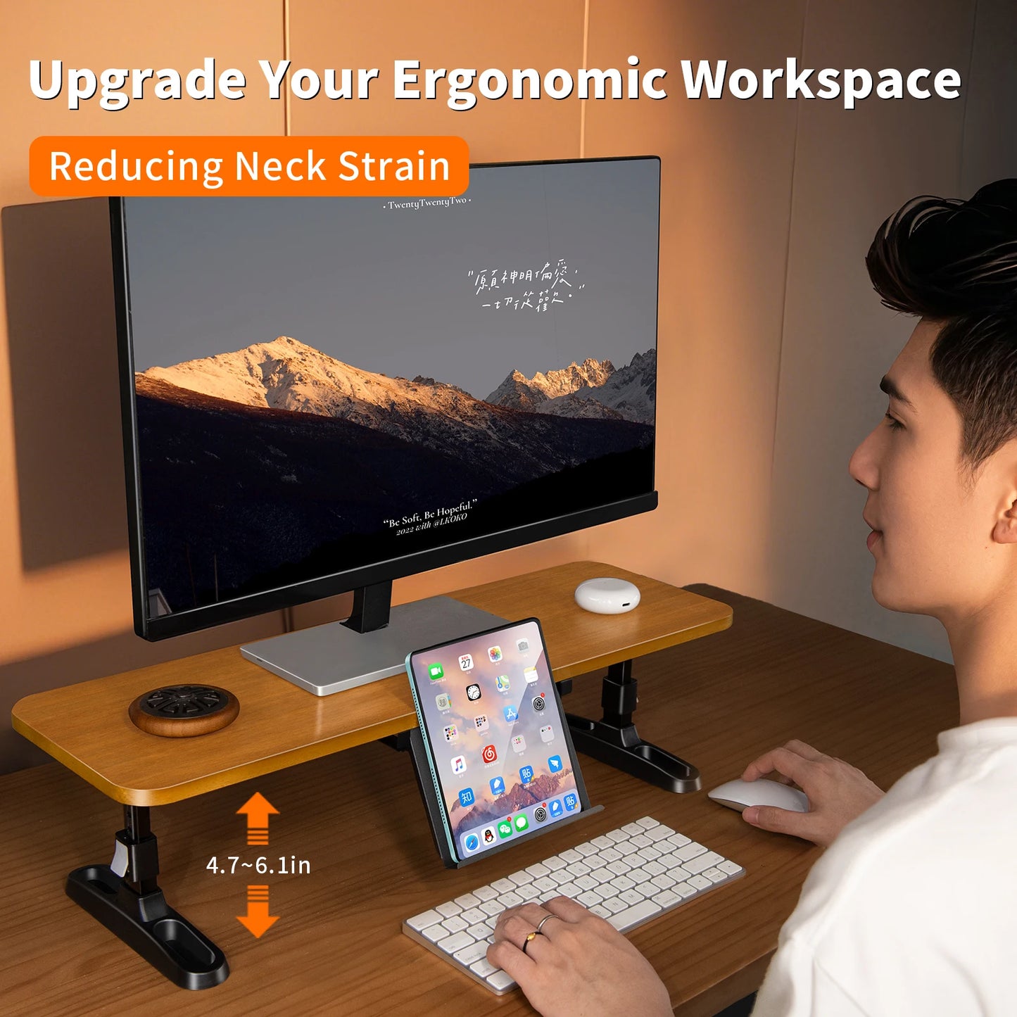 The Artisan Bamboo Ergonomic Riser