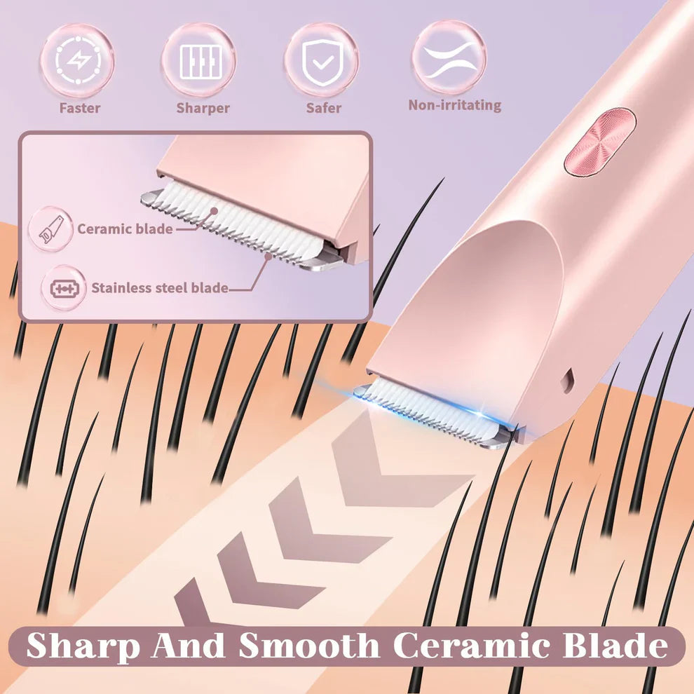 SilkGliss™ Two in One Electric Hair Trimmer: Double-Headed Women'S Electric Shaver