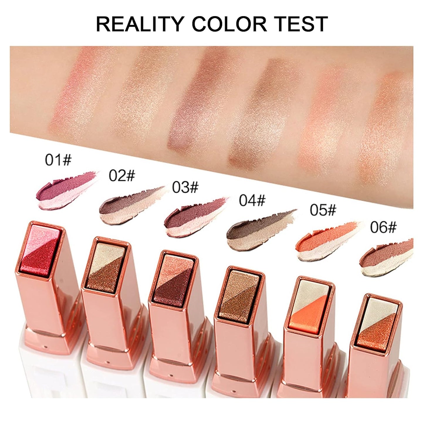 12 Colors Glitter Eye - shadow Stick Set