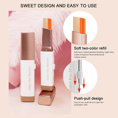 12 Colors Glitter Eye - shadow Stick Set