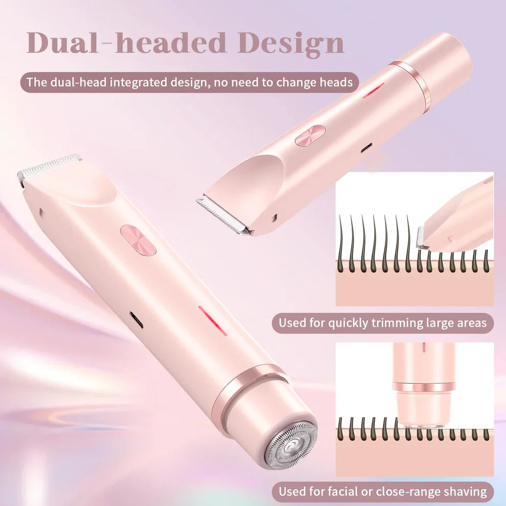 SilkGliss™ Two in One Electric Hair Trimmer: Double-Headed Women'S Electric Shaver