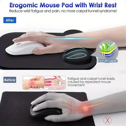 Ergonomic Mouse Pad with Gel Wrist Rest