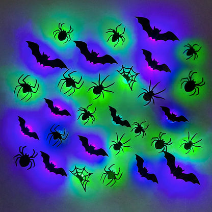 Halloween Bat Decor Night Wall Sticker Light