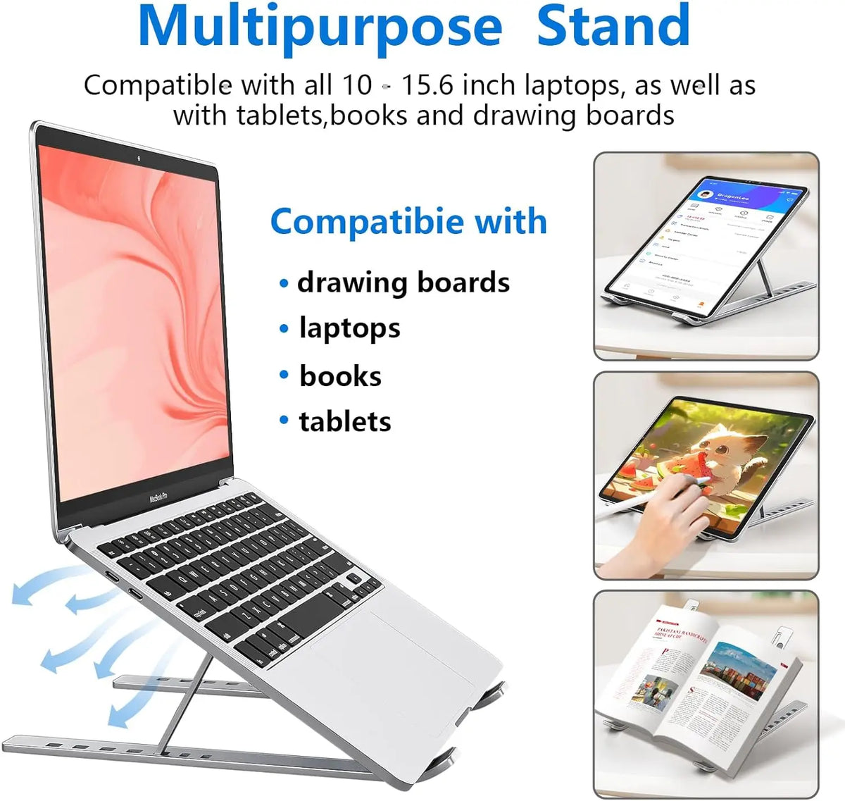 Foldable Aluminum Laptop Stand