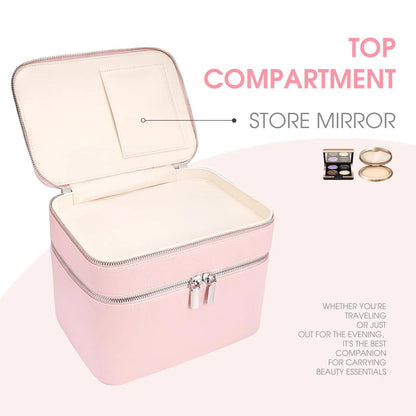 Double Layered Portable Professional Makeup Bag