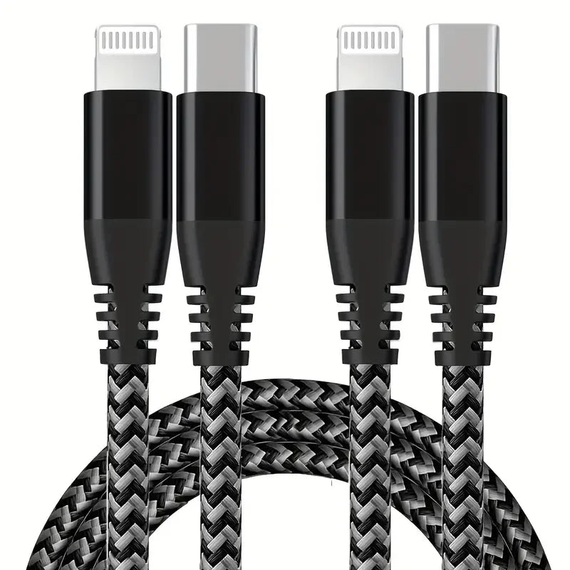 Nylon Braided Cord USB C to Lightning Cable Fast Charging Data for iPhones