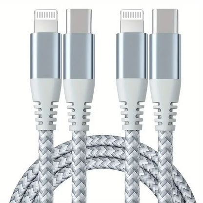 Nylon Braided Cord USB C to Lightning Cable Fast Charging Data for iPhones