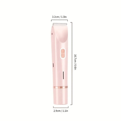 SilkGliss™ Two in One Electric Hair Trimmer: Double-Headed Women'S Electric Shaver