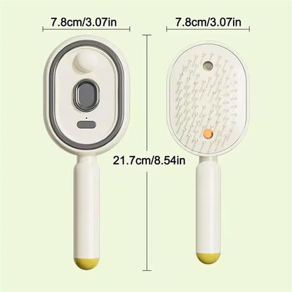 Rechargeable Hair Straightener Brush with Detangling Comb