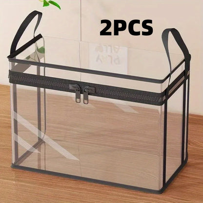 2 - Pack Foldable Transparent Storage Boxes.