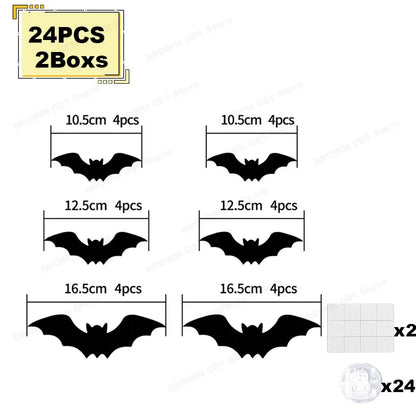 Glowing Bat Wall Decals - Halloween Party Decor