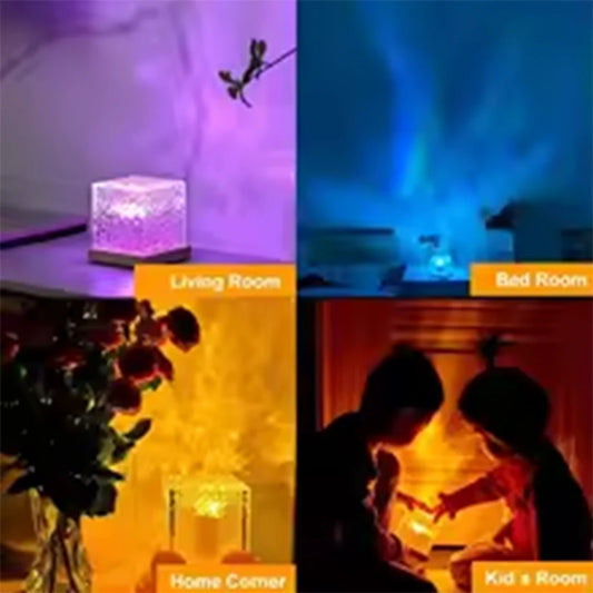 Ocean Wave Aurora Projector Rechargeable Table Lamp