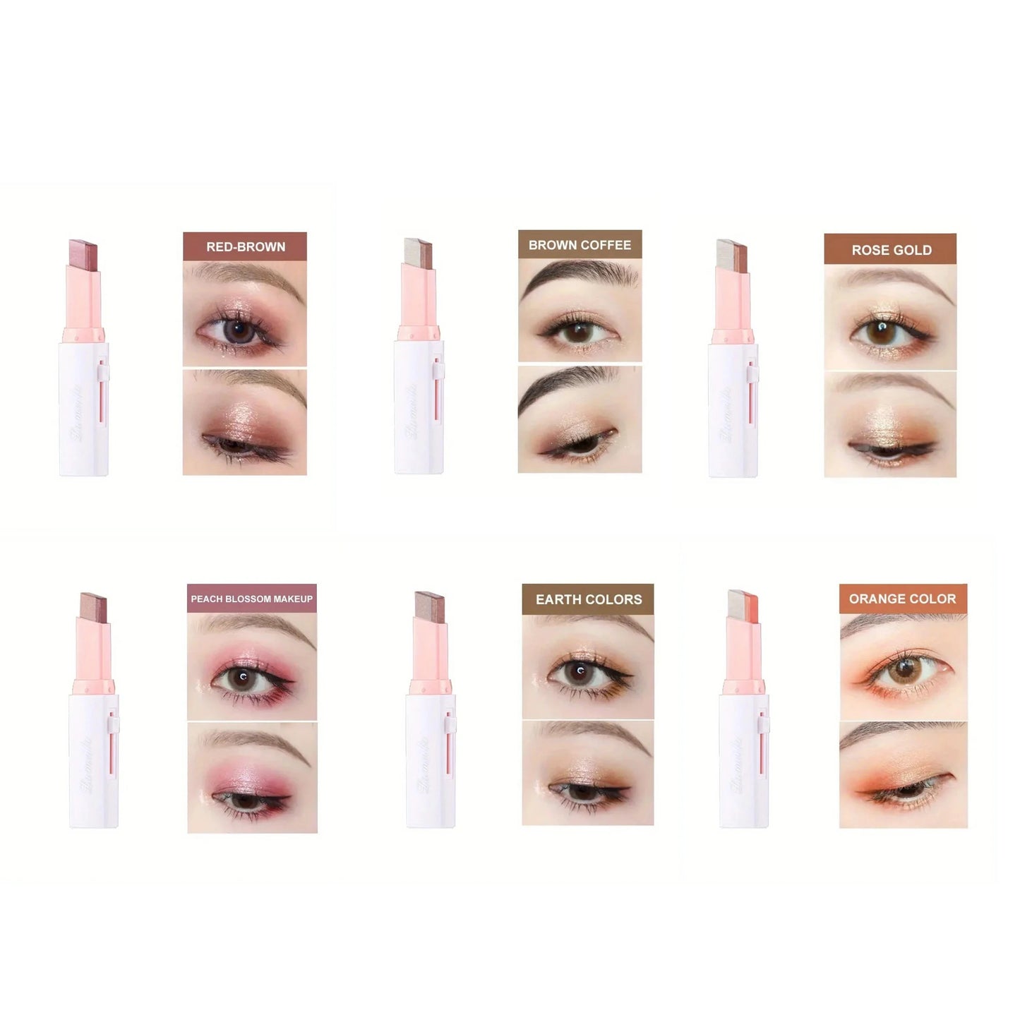 12 Colors Glitter Eye - shadow Stick Set