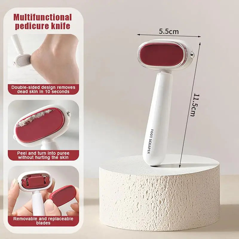 Dual-Sided Stainless Steel Foot Callus Remover & Pedicure Scraper