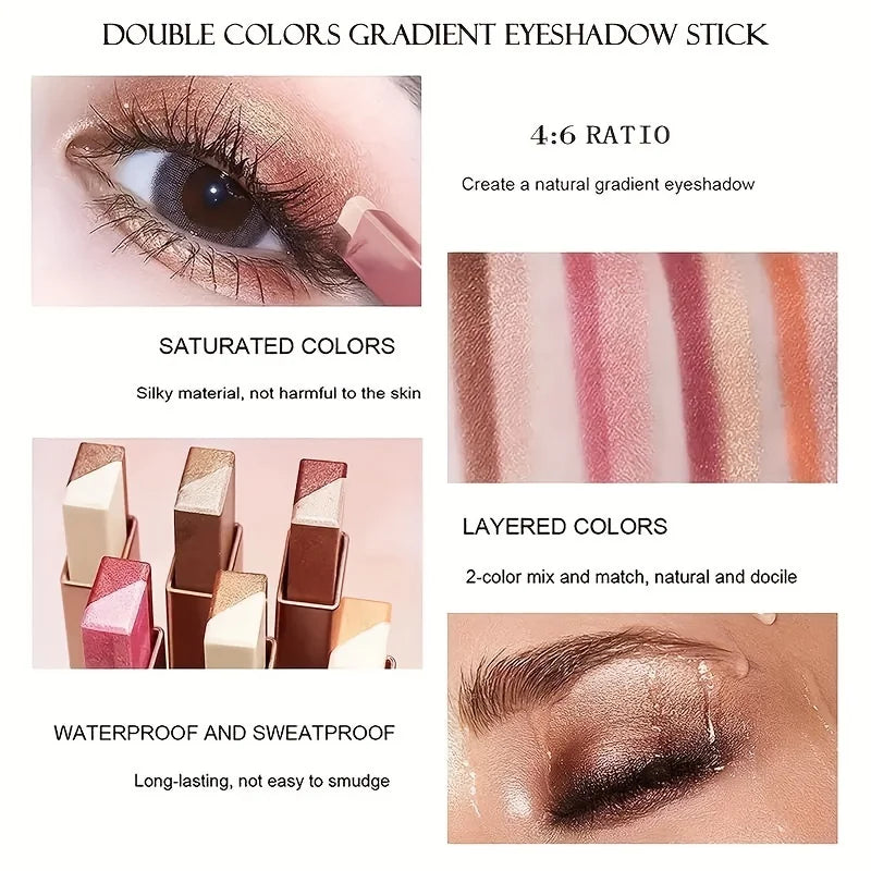 12 Colors Glitter Eye - shadow Stick Set