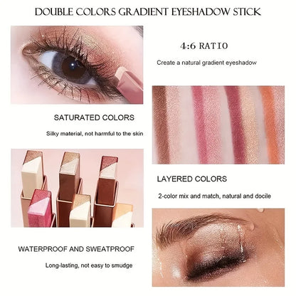 12 Colors Glitter Eye - shadow Stick Set