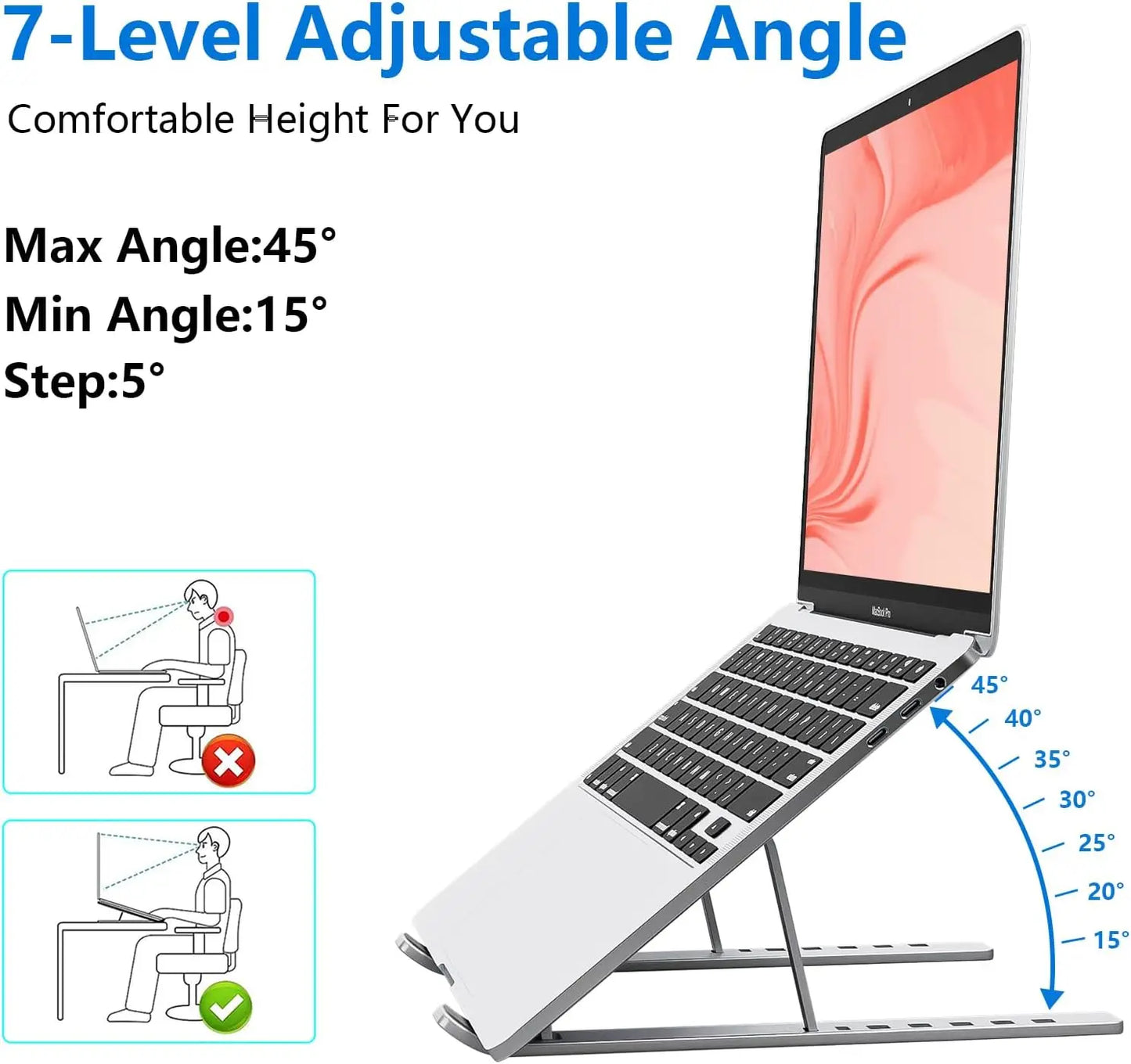 Foldable Aluminum Laptop Stand