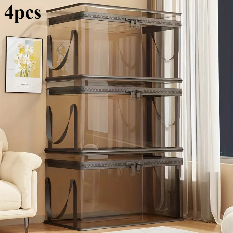 2 - Pack Foldable Transparent Storage Boxes.