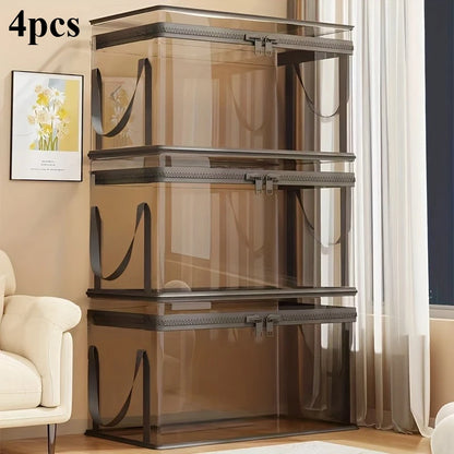2 - Pack Foldable Transparent Storage Boxes.