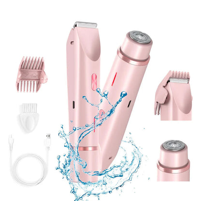 SilkGliss™ Two in One Electric Hair Trimmer: Double-Headed Women'S Electric Shaver