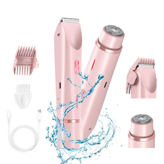 SilkGliss™ Two in One Electric Hair Trimmer: Double-Headed Women'S Electric Shaver
