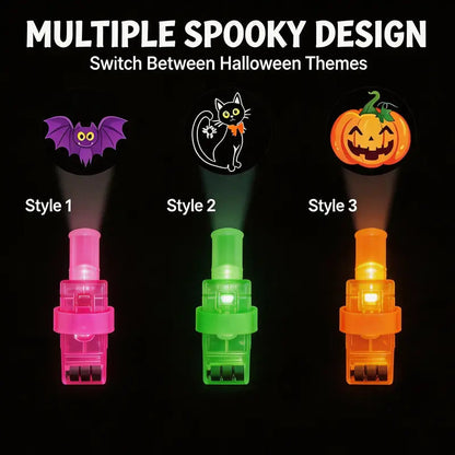 Halloween LED Finger Projection Lights - 4 | 8 | 16 - Piece Party Favor Sets